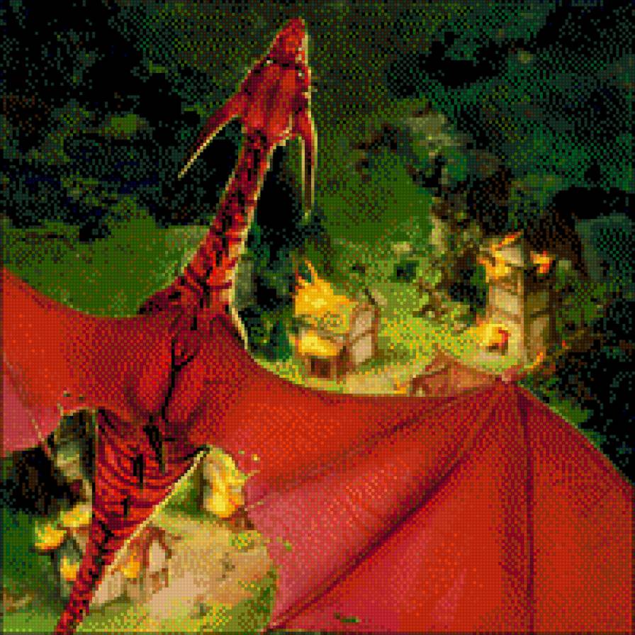 дракон в полёте - предпросмотр