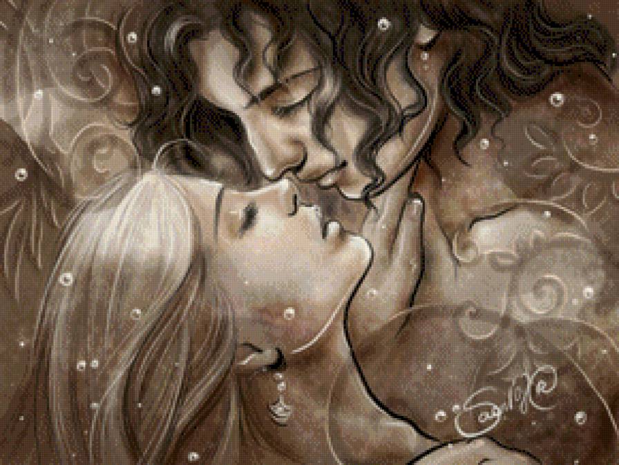 Поцелуй - люди, любовь, природа - предпросмотр