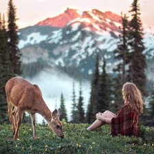 Схема вышивки «серия "дети с живностями"»