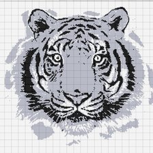 Схема вышивки «тигр»