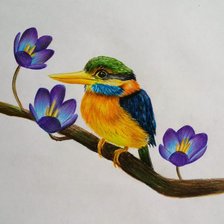 Схема вышивки «птица 1»