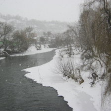 Схема вышивки «зимняя река»
