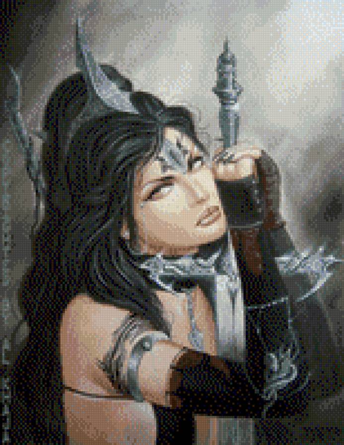 воительница - девушка, воин, фэнтези - предпросмотр