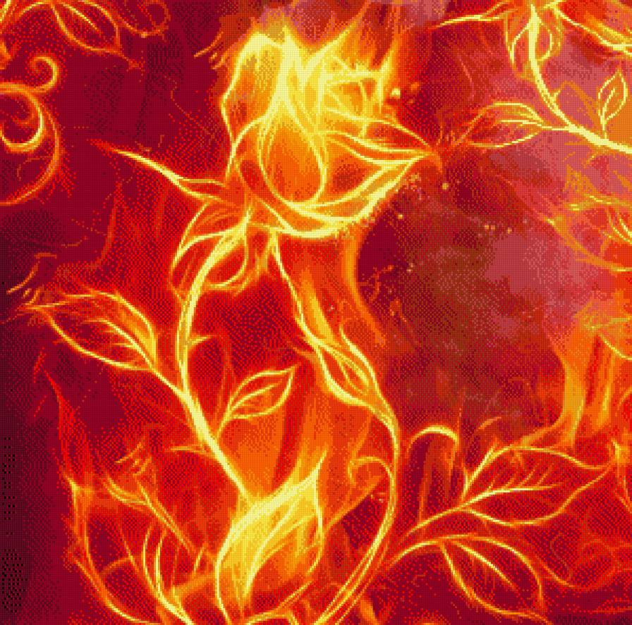 Огненный цветок-3 - огонь, цветок - предпросмотр