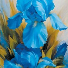 Схема вышивки «ирисы»