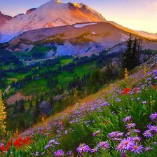 Схема вышивки «пейзаж»