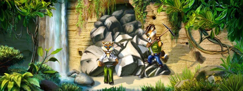 кот и кошка ищут сокровища - оригинал