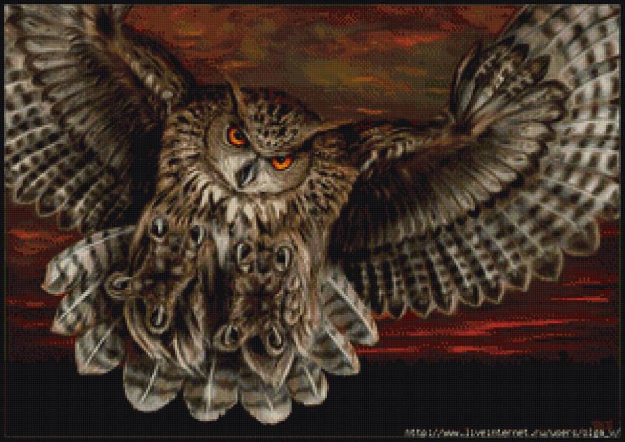 филин - сова, птица, филин - предпросмотр