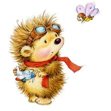 Схема вышивки «Ежик в шарфе»