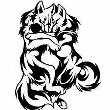 Схема вышивки «волки»