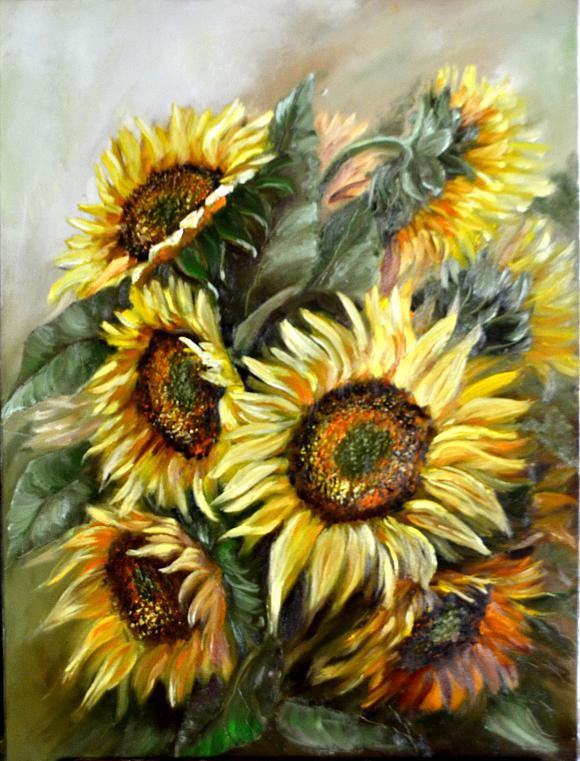 подсолнухи - букет - оригинал