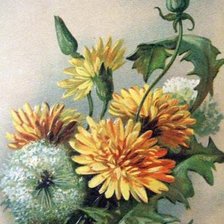 Схема вышивки «Букет с одуванчиками»