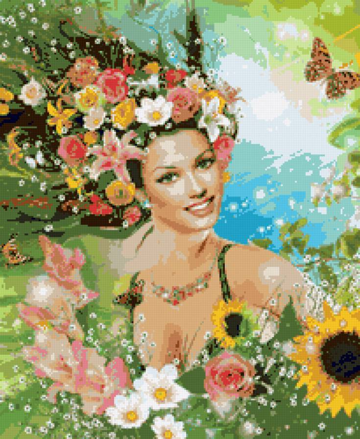 Девушка-18 - цветы, девушка, она - предпросмотр