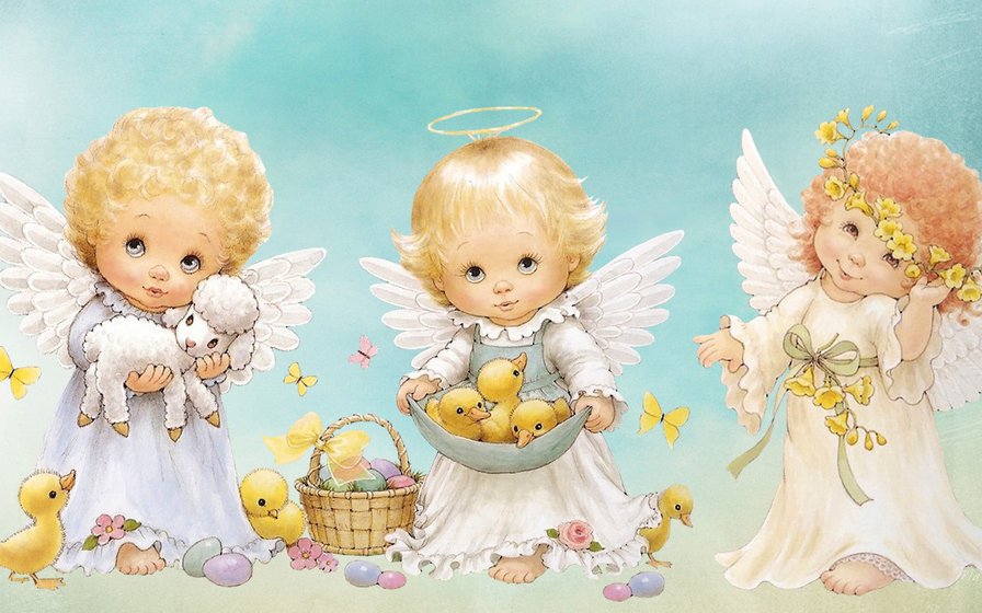 Ангелочки - малыши, дети, ангел - оригинал