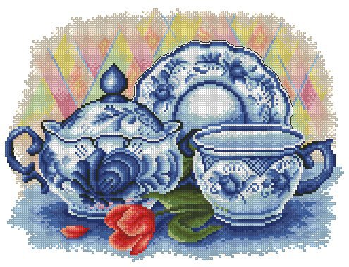 Натюрморт гжель - оригинал