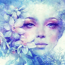 Схема вышивки «холодная красавица»