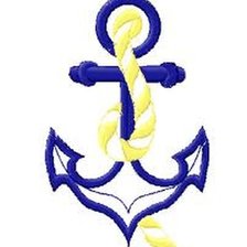 Схема вышивки «якорь»