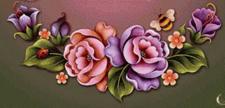 №986291 - розы, подушка, узоры, цветы - предпросмотр