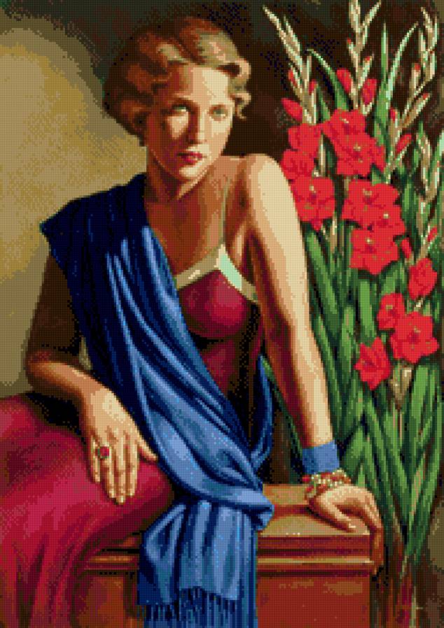 Девушка ретро - дама, девушка, она, ретро - предпросмотр