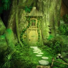 Схема вышивки «Дерево-дом.»