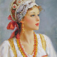 Схема вышивки «русская краса»