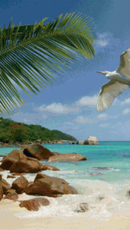 остров - морской пейзаж, пальмы - предпросмотр