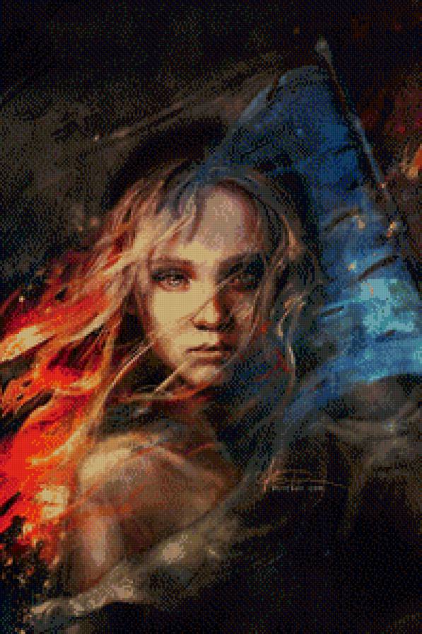 Образ - женщина, афремов, девушка, абстракция - предпросмотр