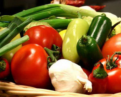 овощи - перчик, чеснок, помидор - оригинал