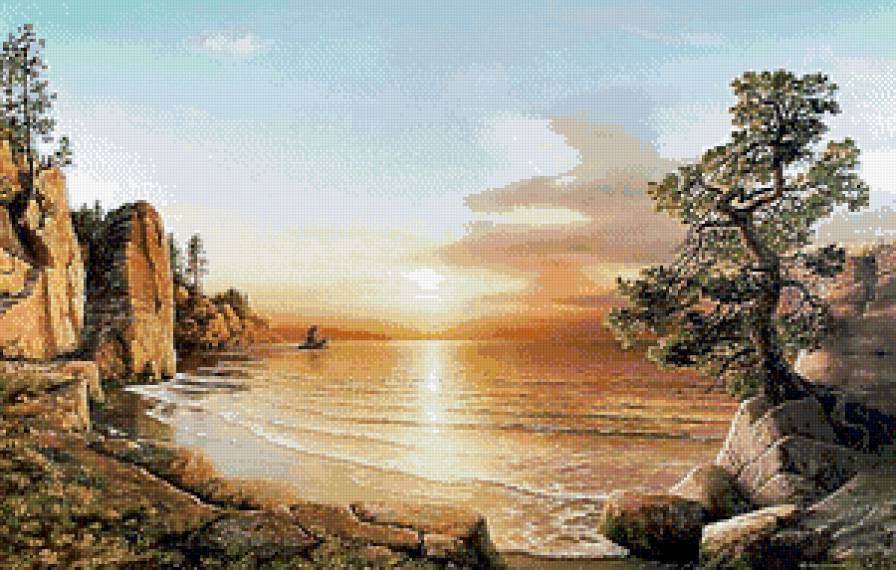 закат на море - закат, море - предпросмотр