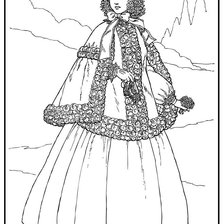 Схема вышивки «Леди на прогулке»