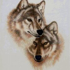 Оригинал схемы вышивки «волки» (№991330)