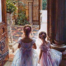 Схема вышивки «bailarinas el museo»