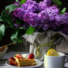 Схема вышивки «За чаем-5»