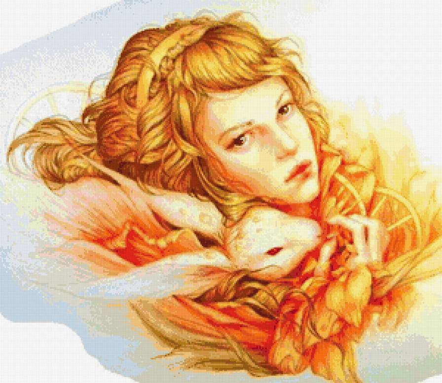 Алиса и белый кролик - рисунок - предпросмотр