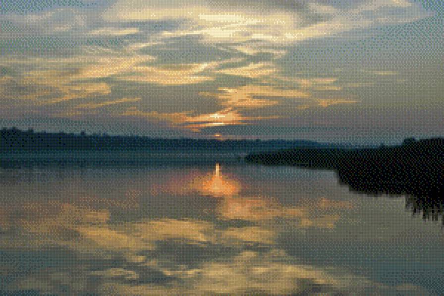 родные места - закат, река - предпросмотр