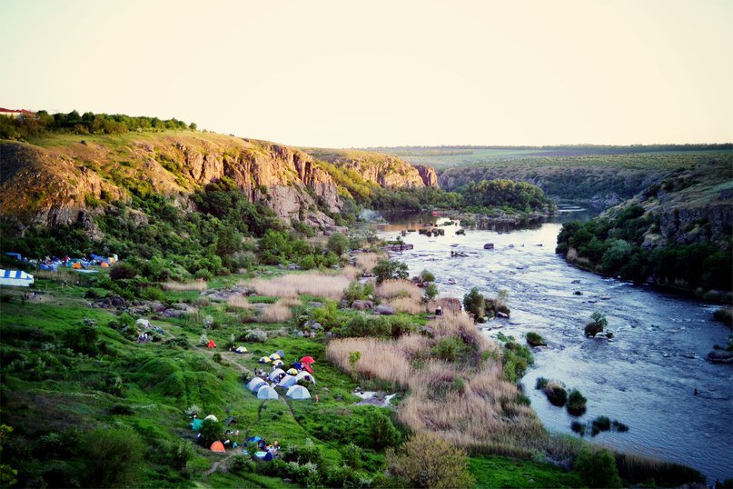 родные места - лето, река южный буг, пейзаж - оригинал