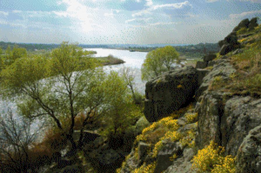 родные места - пейзаж, весна, река южный буг - предпросмотр