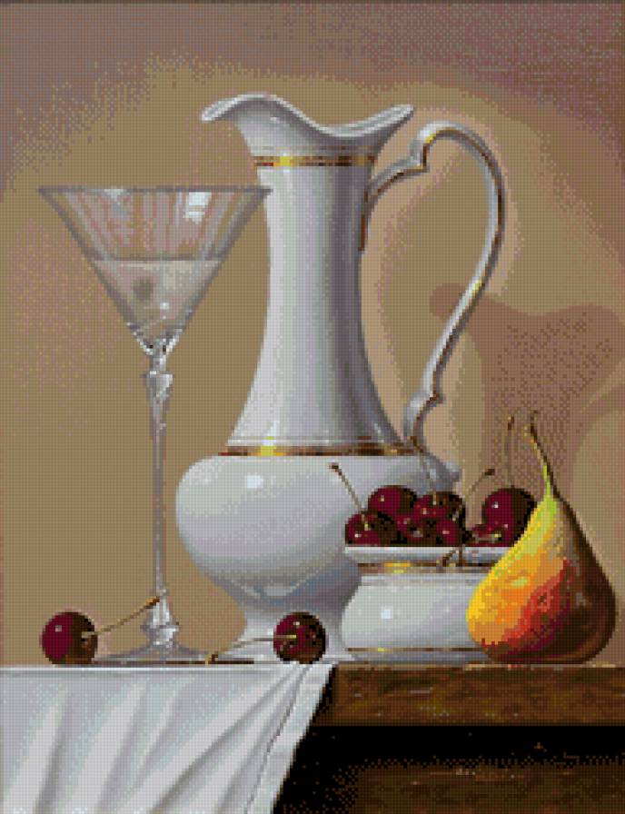 Кувшин и груша - натюрморты. кувшины - предпросмотр