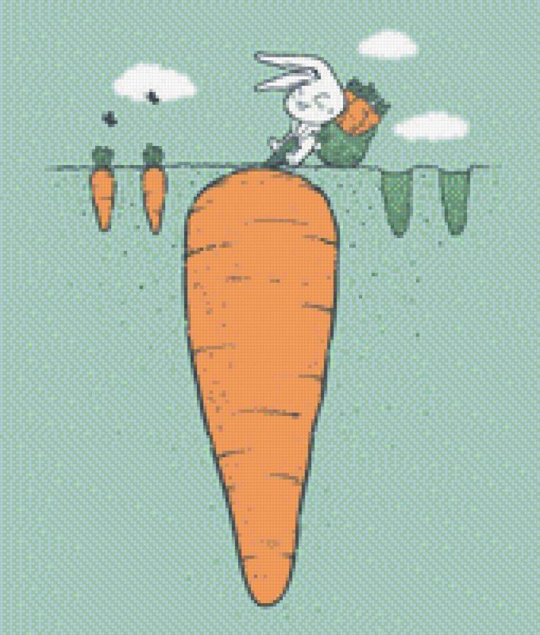 Заяц - заяц, морковка - предпросмотр