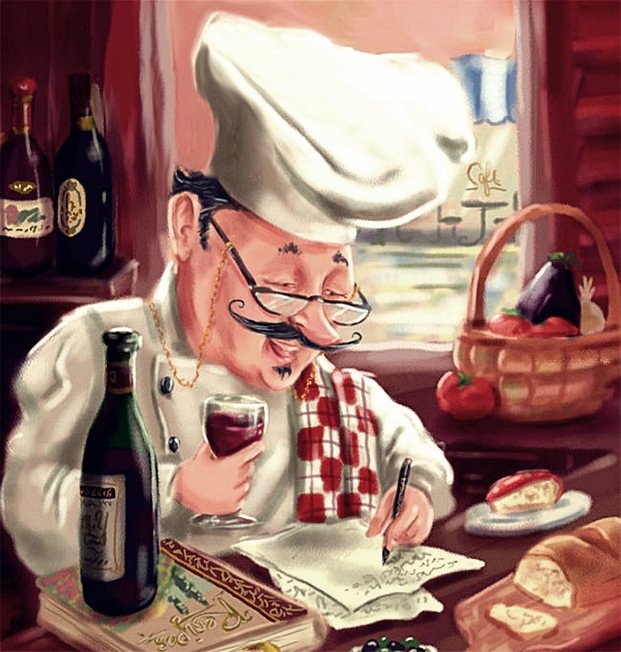 Кулинарные рецепты - кухня, повар - оригинал