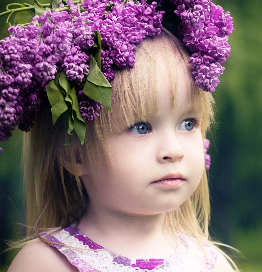 девочка и цветы - дети ангелы - оригинал