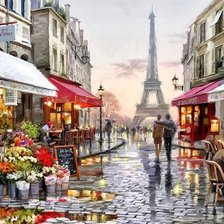 Схема вышивки «Прогулка по Парижу»