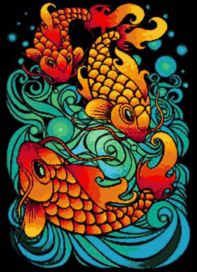 Рыбки - рыбы, китай - предпросмотр