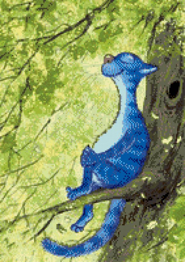 синий кот - предпросмотр