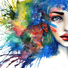 Схема вышивки «Драматичное лицо1»