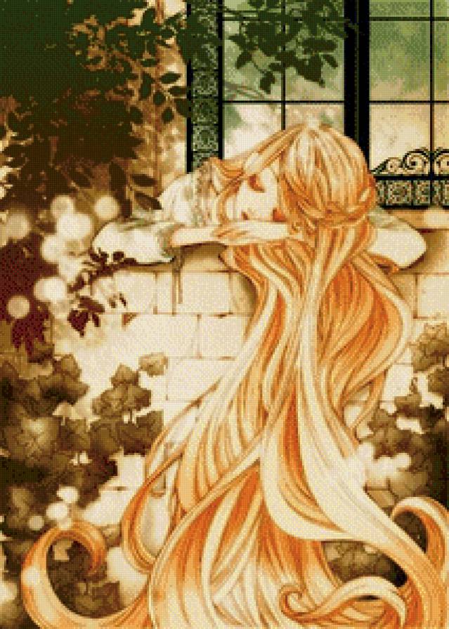 Рапунцель - аниме, девушка, фэнтези, дисней - предпросмотр