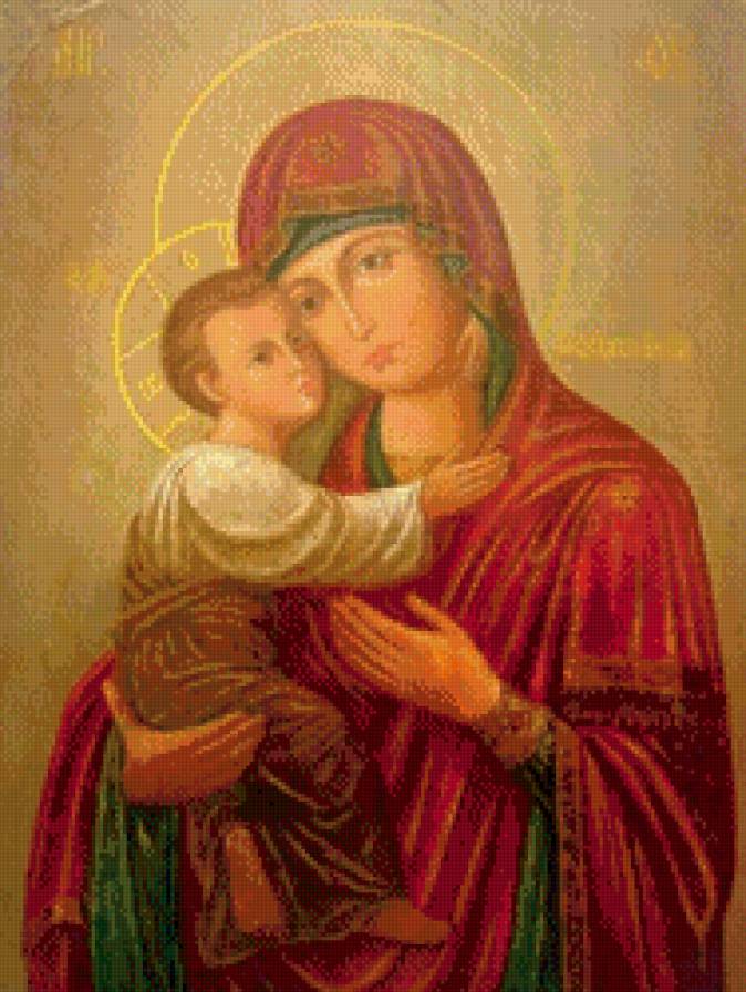 Икона Владимирской Божией Матери - икона владимирской божией матери - предпросмотр