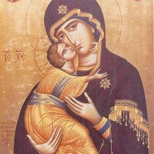 Оригинал схемы вышивки «Икона Владимирской Божией Матери» (№995715)