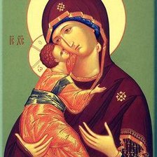 Оригинал схемы вышивки «Икона Владимирской Божией Матери» (№995728)
