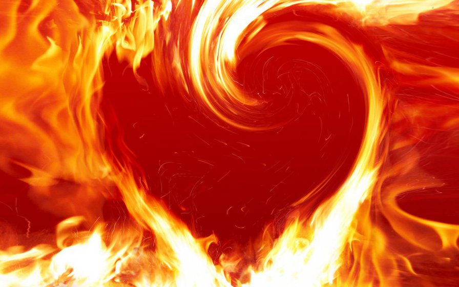 огненное сердце - сердце, огонь - оригинал